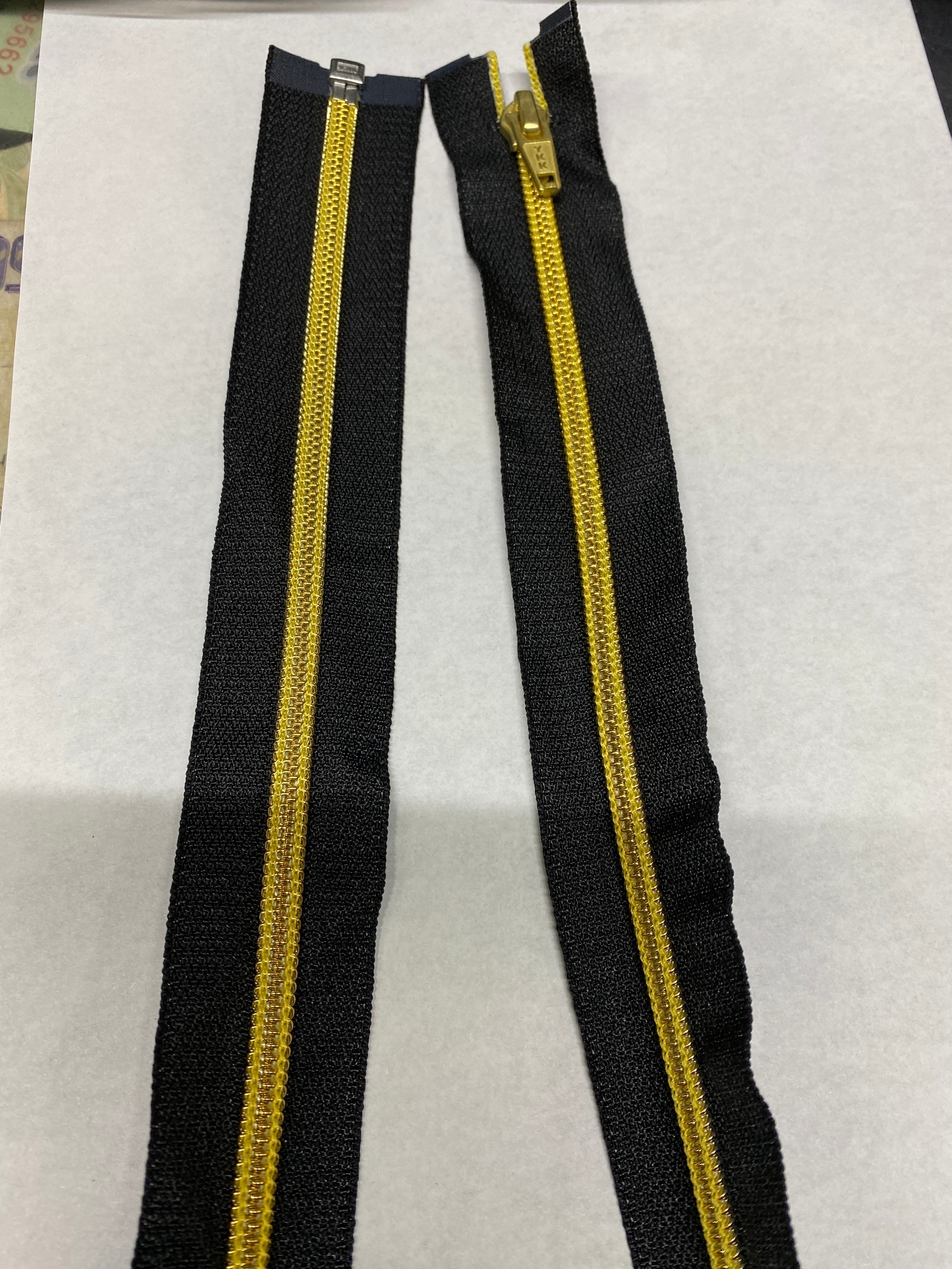 Metallized zippers YKK GOLD