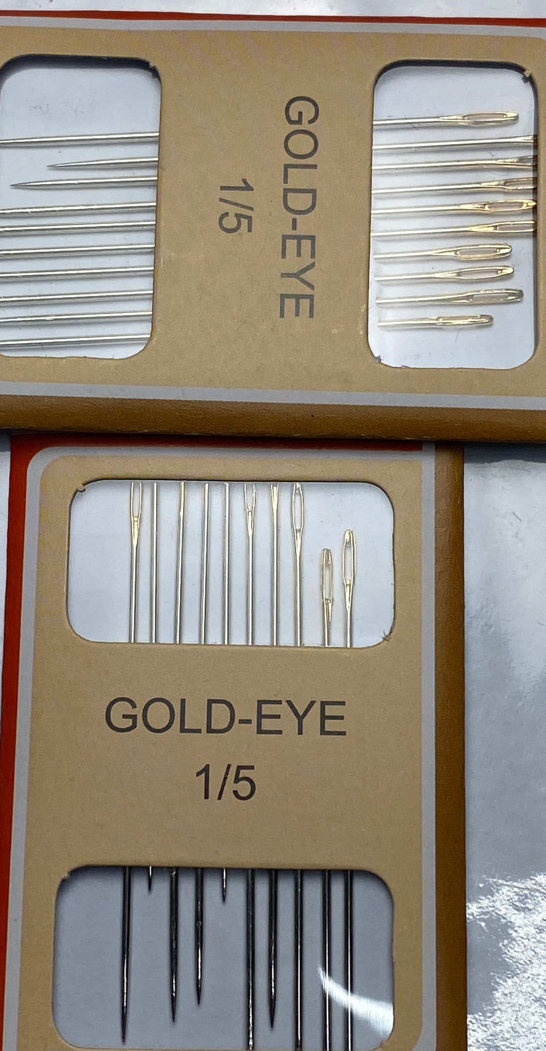 Ръчни игли, комплект GOLDEN EYE 1/5