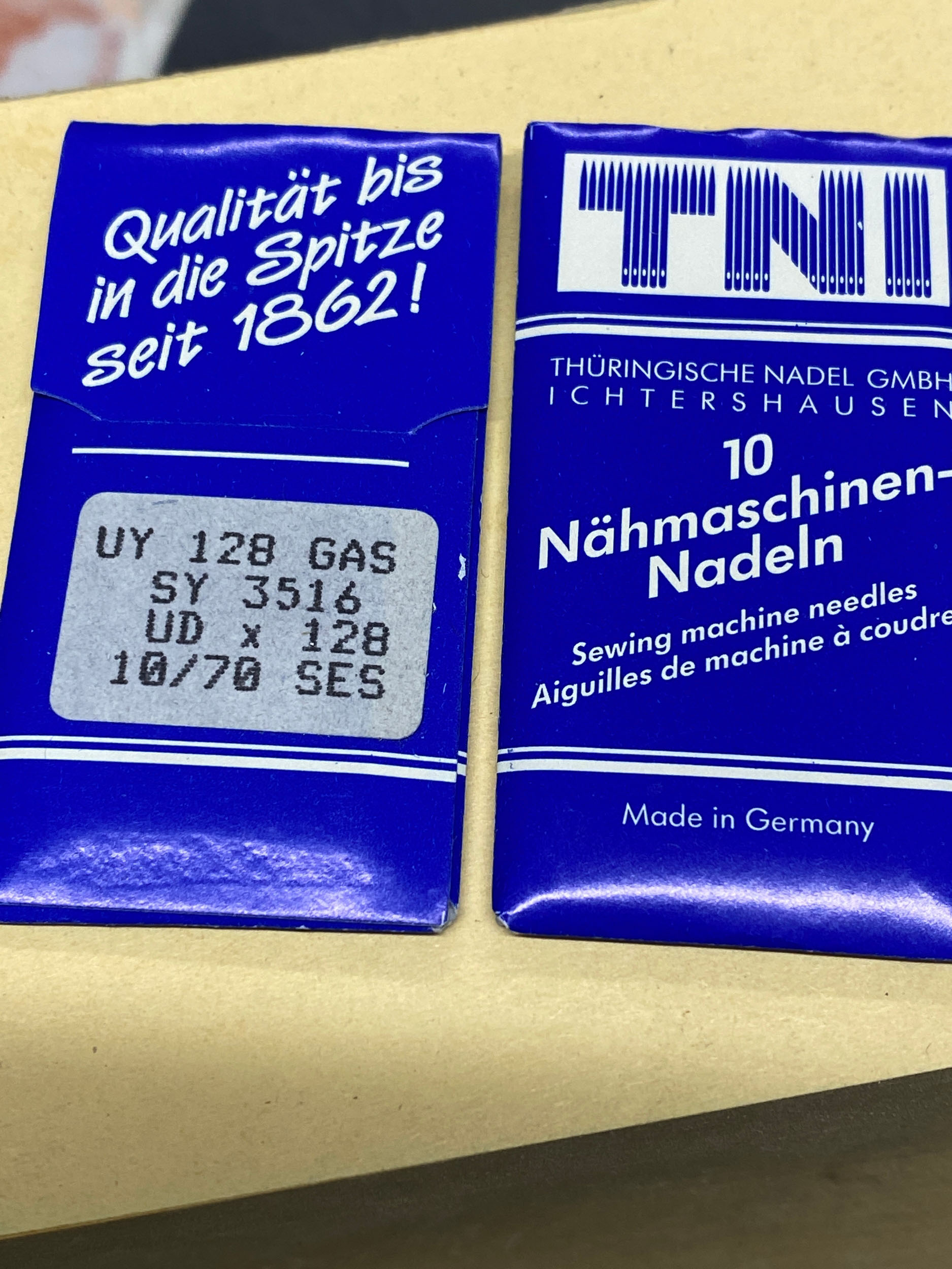 Немски игли за професионална машина - трико 70, UY 128 GAS